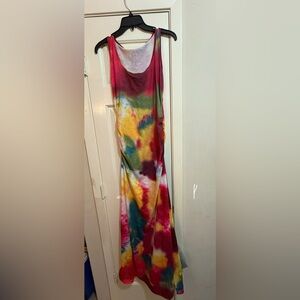 Multicolor Tie-Dye Women's Maxi Dress